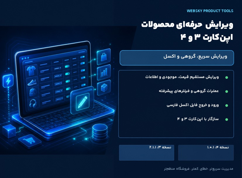 ماژول ویرایش حرفه‌ای محصولات اپن‌کارت ۳ و ۴